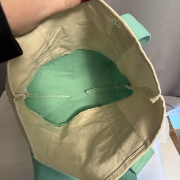 Trader Joe's Pastel Green Mini Canvas Tote Bags 2025 LIMITED EDITION NWT - Picture 8 of 13